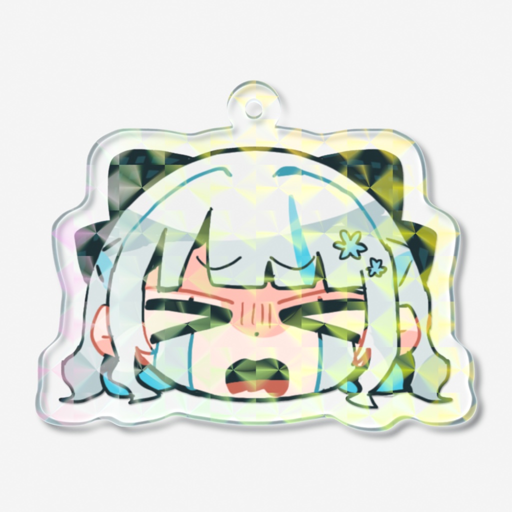 【ホログラムアクリルキーホルダー】甘雪しぐれす(SD体号泣ver)