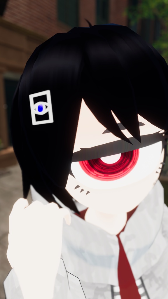 【VRChat用アクセサリ】瞳水晶の髪飾り