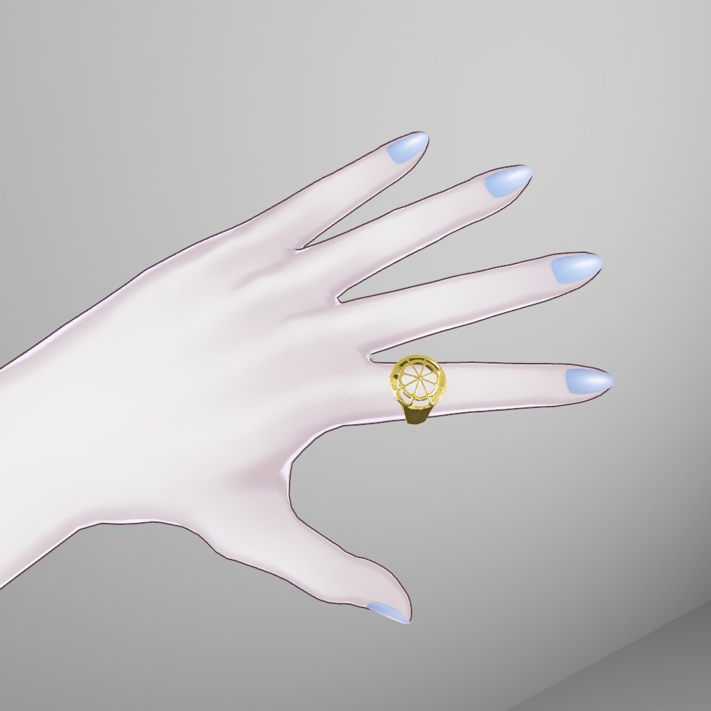 【FREE版あり】花透かしリング