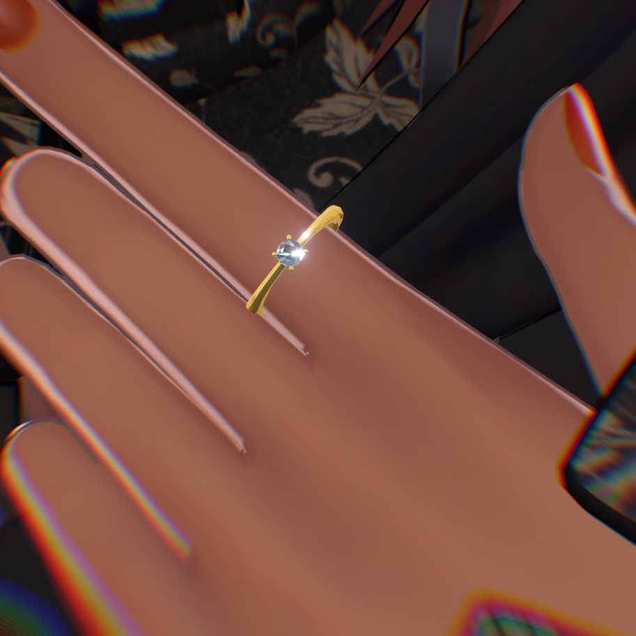 【FREE版あり】一粒リング(ラウンドカット)