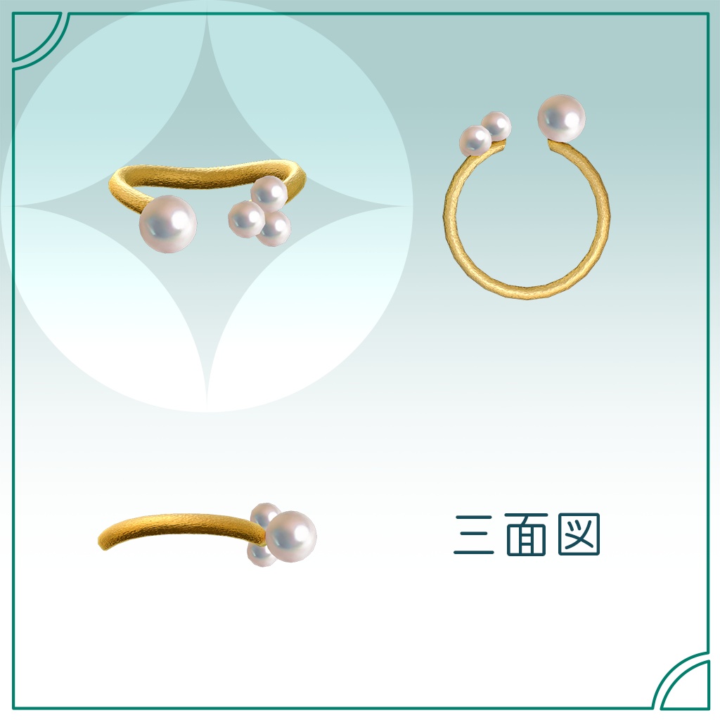 淡水パールFlower ring【コラボ商品】
