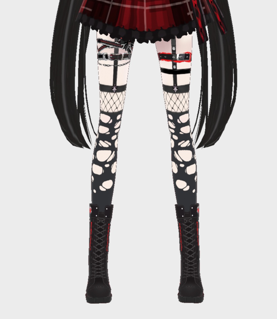 【Vroid】Super cool subculture stockings collection 超级酷的亚比绑腿袜 ! ♥ 4 styles are available 2种款式!
