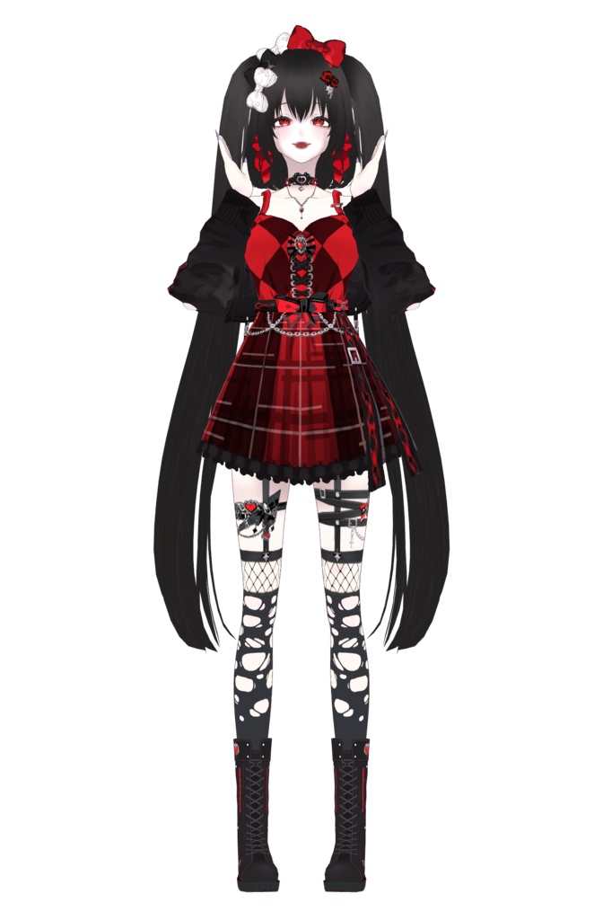 【Vroid】Super cool subculture stockings collection 超级酷的亚比绑腿袜 ! ♥ 4 styles are available 2种款式!