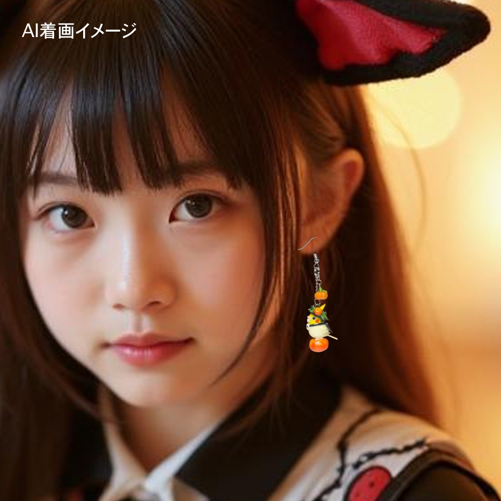 【セミオーダー】セキセイインコちゃんのハロウィン・チャーム・イヤーアクセサリー