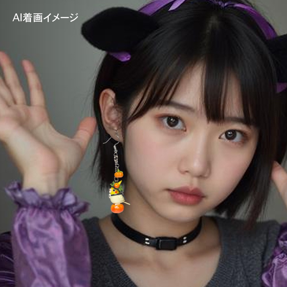 【セミオーダー】オカメインコのハロウィン・チャーム・イヤーアクセサリー