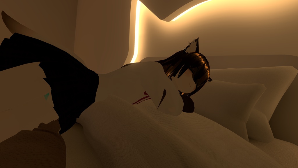 VROID オリジナル3Dモデル+VRoidデータ+自作足跡パーティクル付き 【シャムシバちゃん】