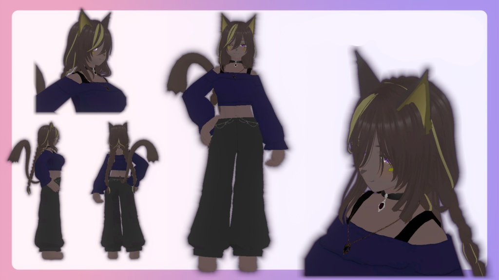 VROID オリジナル3Dモデル+VRoidデータ+自作足跡パーティクル付き 【ラビス・メジスト】