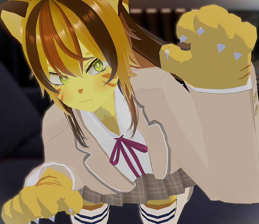 VROID オリジナル3Dモデル+VRoidデータ+自作パーティクル付き 【虎夏ちゃん】