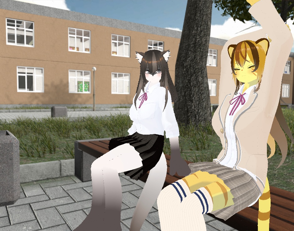 VROID オリジナル3Dモデル+VRoidデータ+自作パーティクル付き 【虎夏ちゃん】