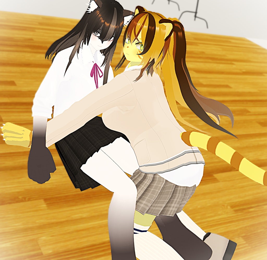 VROID オリジナル3Dモデル+VRoidデータ+自作パーティクル付き 【虎夏ちゃん】