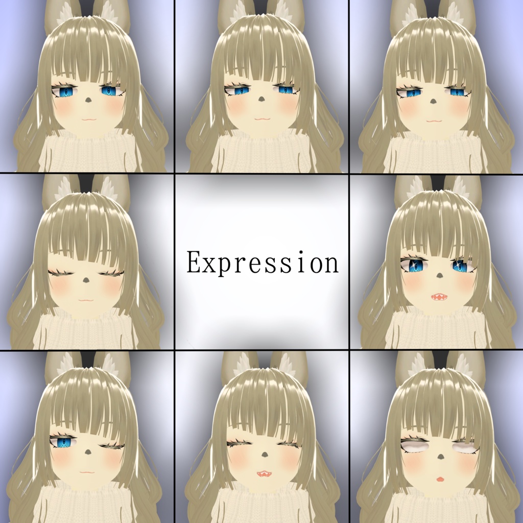 VROID オリジナル3Dモデル+VRoidデータ 【シルミネちゃん】Quest対応版あり