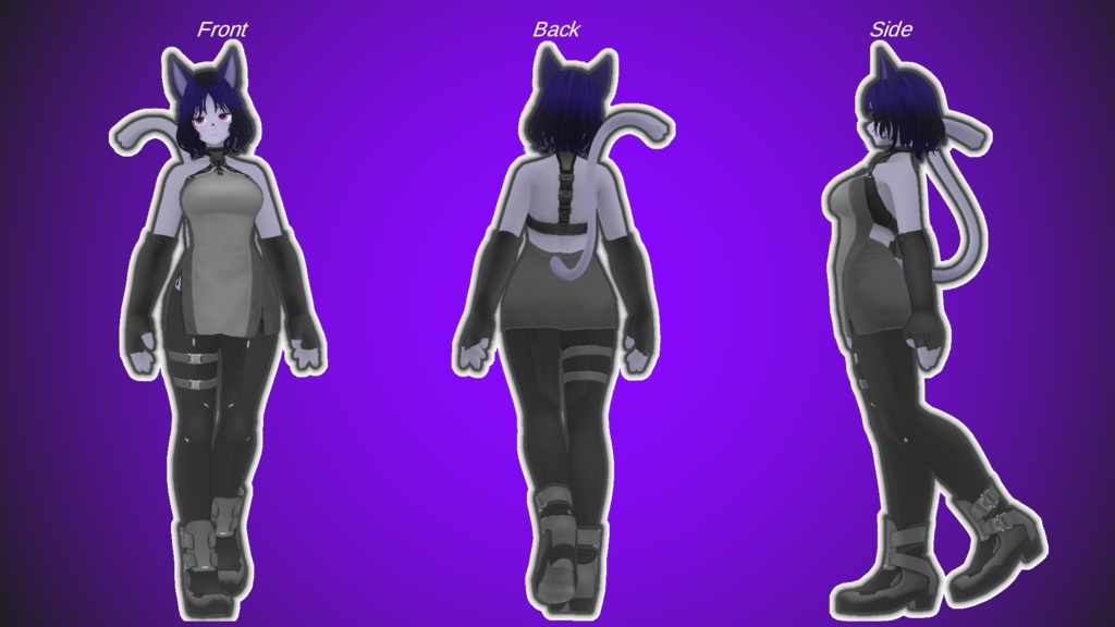 VROID オリジナル3Dモデル+VRoidデータ 【ルシアンちゃん】Quest対応版あり