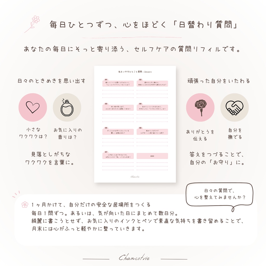 【A5】私をいやすひとこと質問|1月
