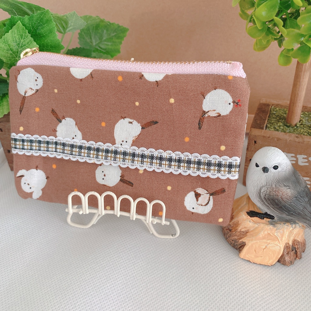 ポーチ付　シマエナガ　ポケットティッシュケース