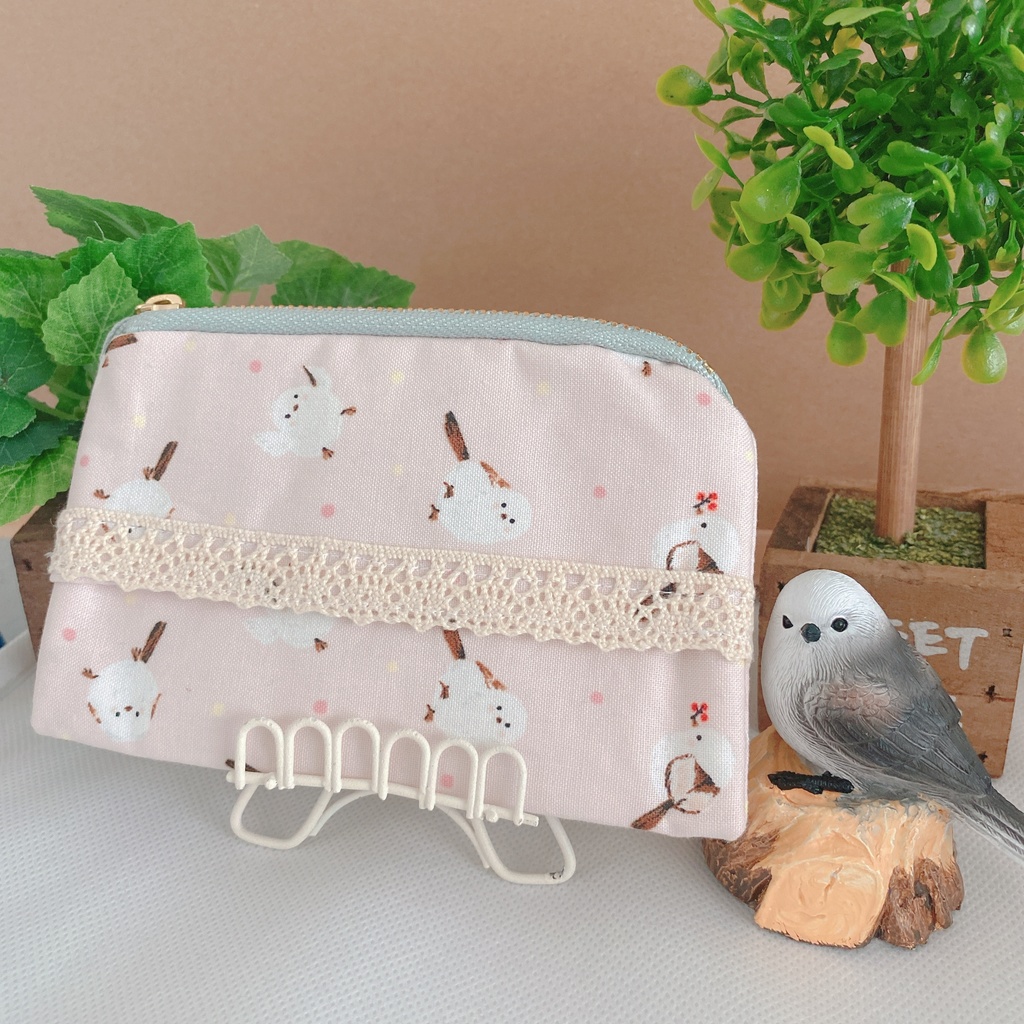 シマエナガ　ポーチ付　ポケットティッシュ入れ