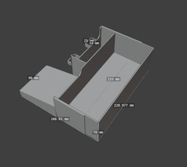 キッチン引き出し用 仕切り収納ケース|3Dプリント用STLデータ