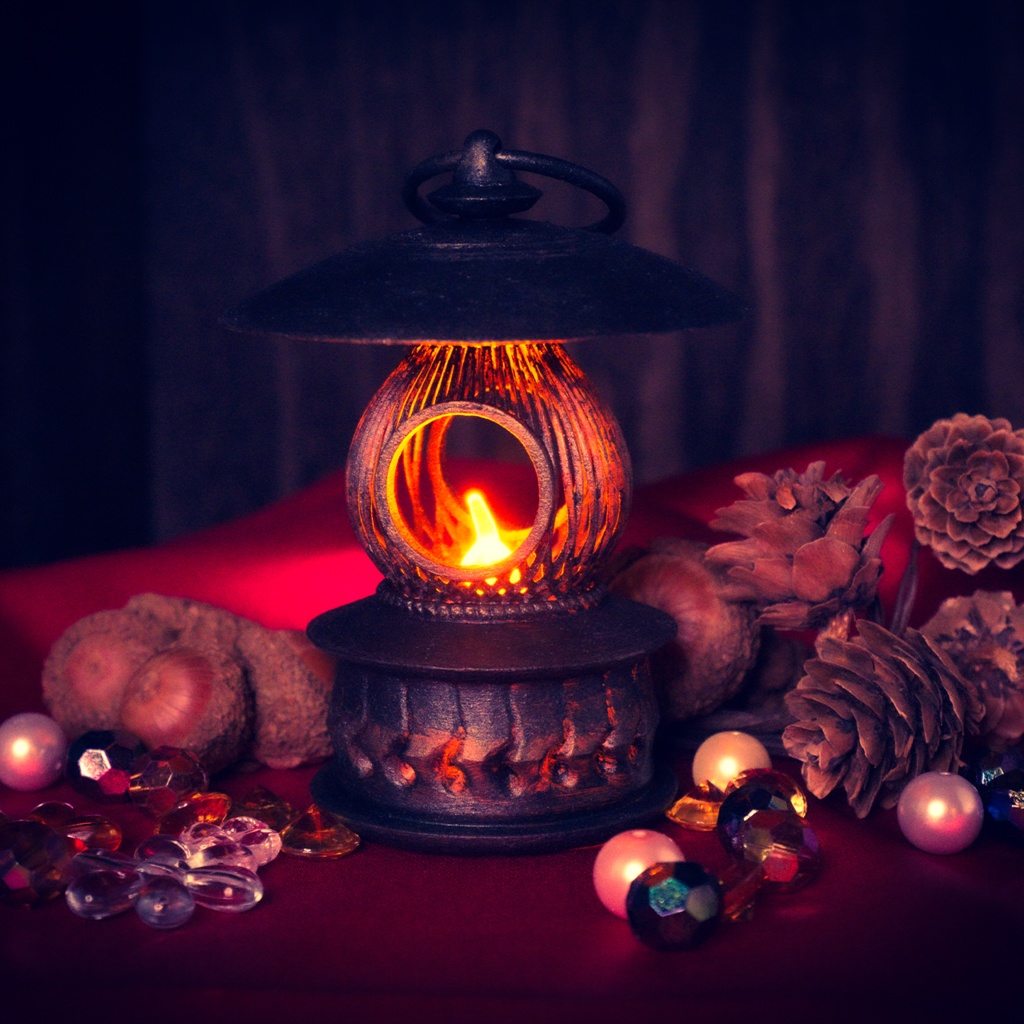 【終了】アンティーク調 ミニランタン(ブラック)