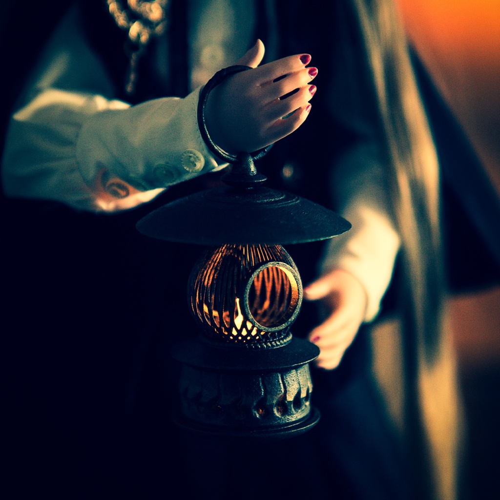 【終了】アンティーク調 ミニランタン(ブラック)