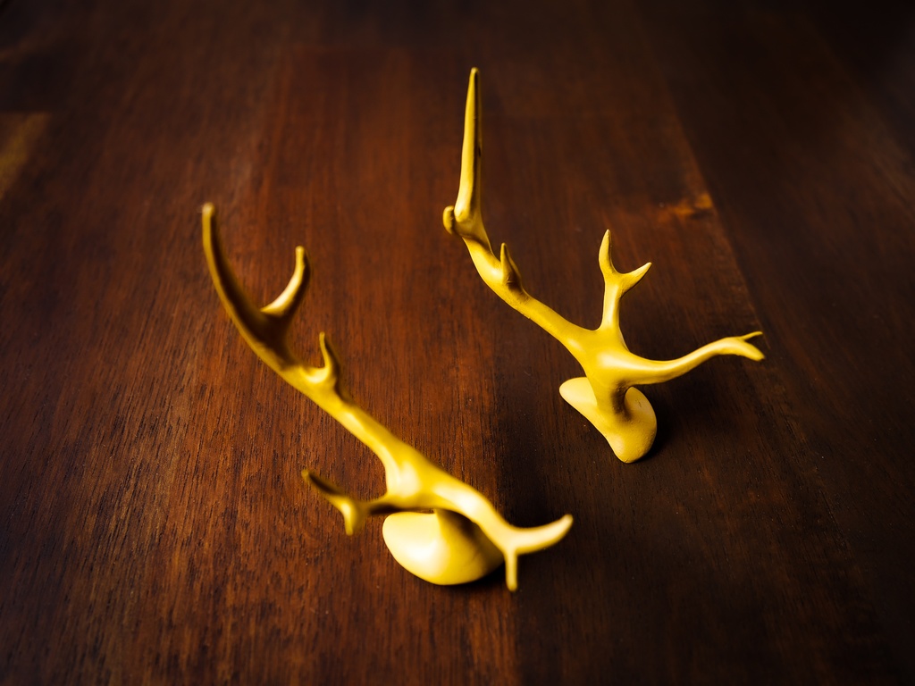 【終了】ミニ鹿角 ウッドナチュラル(40cmドール用)