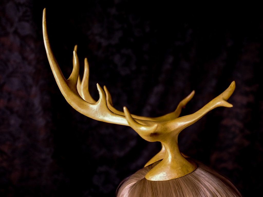 【終了】鹿角 ウッドナチュラル(60cmドール用)