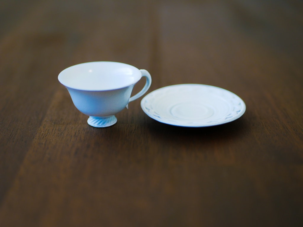 ティーセット(クリヤーホワイト)