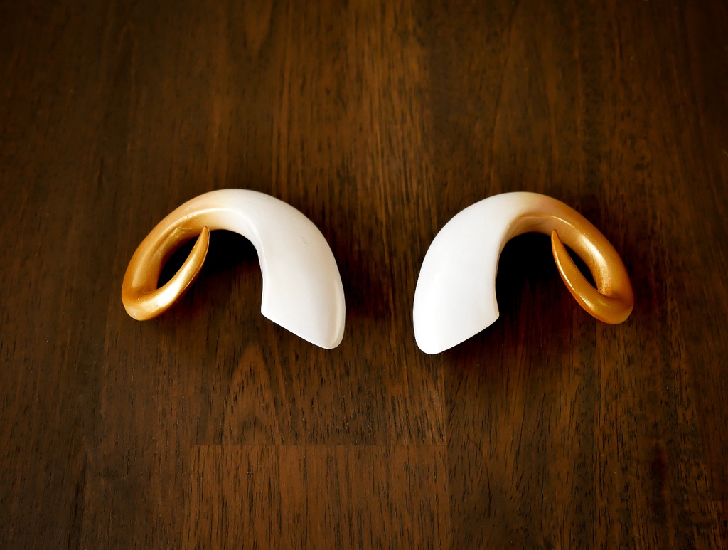 【終了】ミニ山羊角 (40cmドール用)