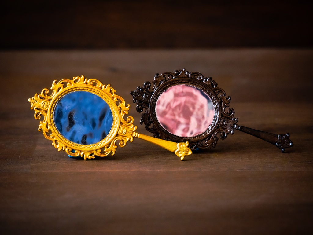 【終了】アンティーク調ハンドミラー 2種