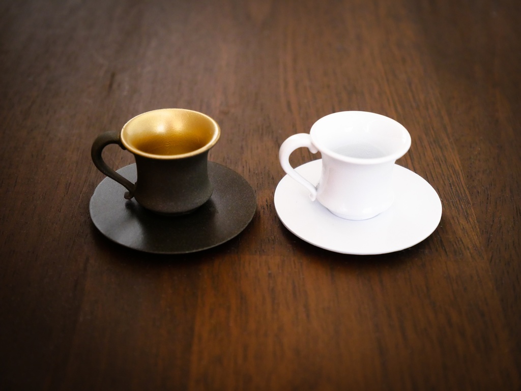 ミニコーヒーカップ&ソーサー 2種(40cmドール用)