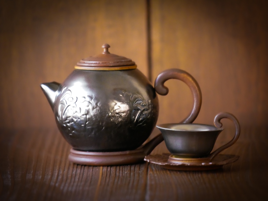 花柄ティーポット