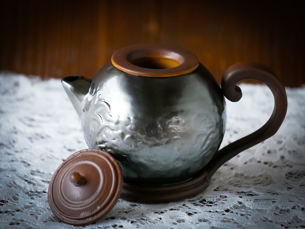 花柄ティーポット