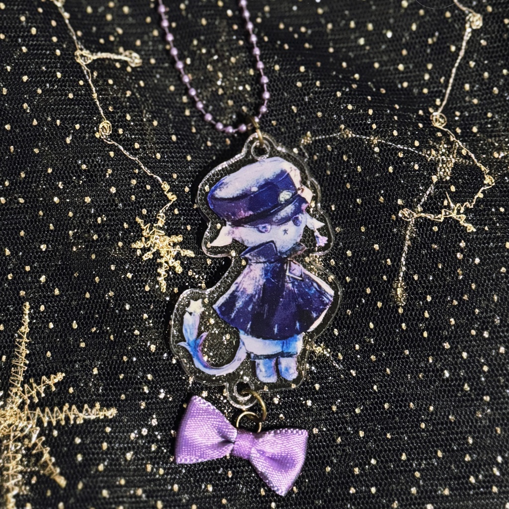 四匹とてるてる坊主のゆらゆらキーホルダー