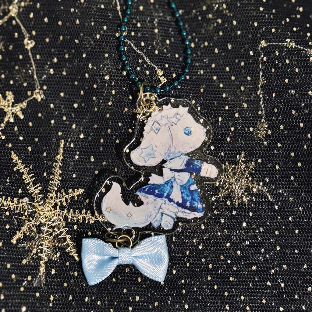 四匹とてるてる坊主のゆらゆらキーホルダー