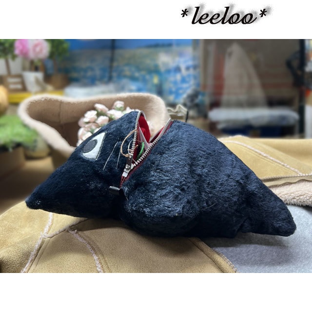 ★★里親募集中★超デカ黒猫ヤローのポーチ★★