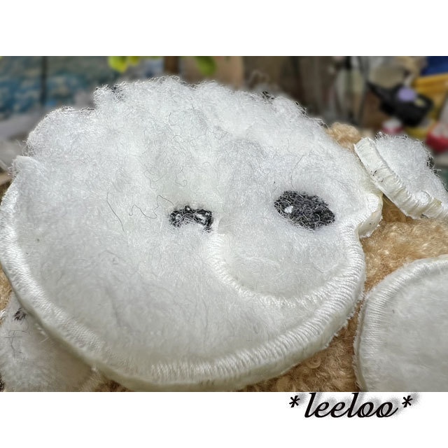 もこもこの手触りがたまらない愛らしいビションフリーゼのアップリケワッペン★手白6-1枚