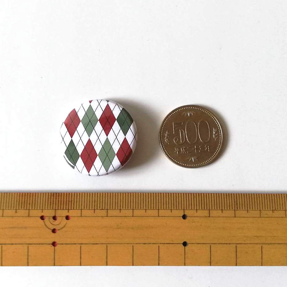 【全4種類】アーガイルとスノーマン 缶バッジ 32mm ユニーク&シンプルデザイン