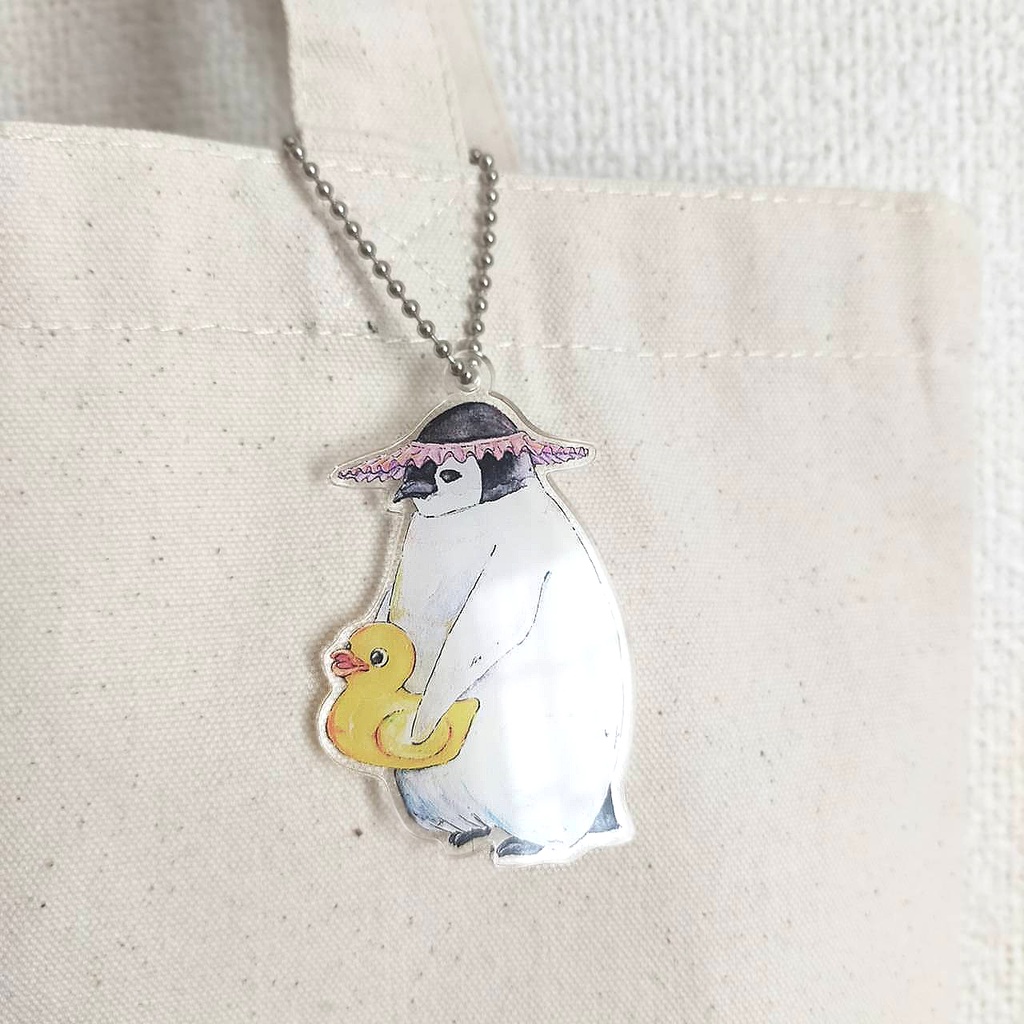 バスタイムのコウテイペンギン アクリルキーホルダー