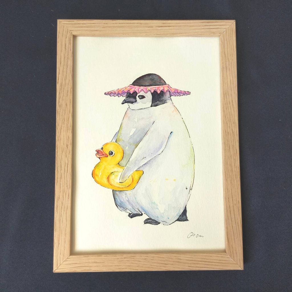 バスタイムのコウテイペンギン アクリルキーホルダー