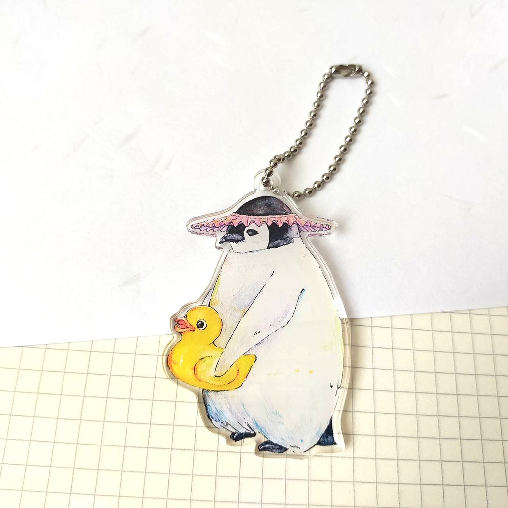バスタイムのコウテイペンギン アクリルキーホルダー