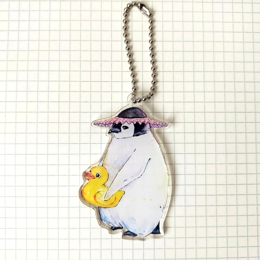 バスタイムのコウテイペンギン アクリルキーホルダー