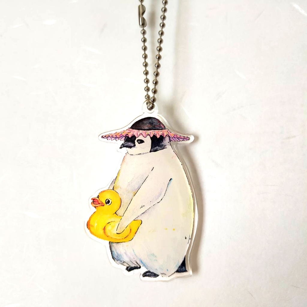 バスタイムのコウテイペンギン アクリルキーホルダー