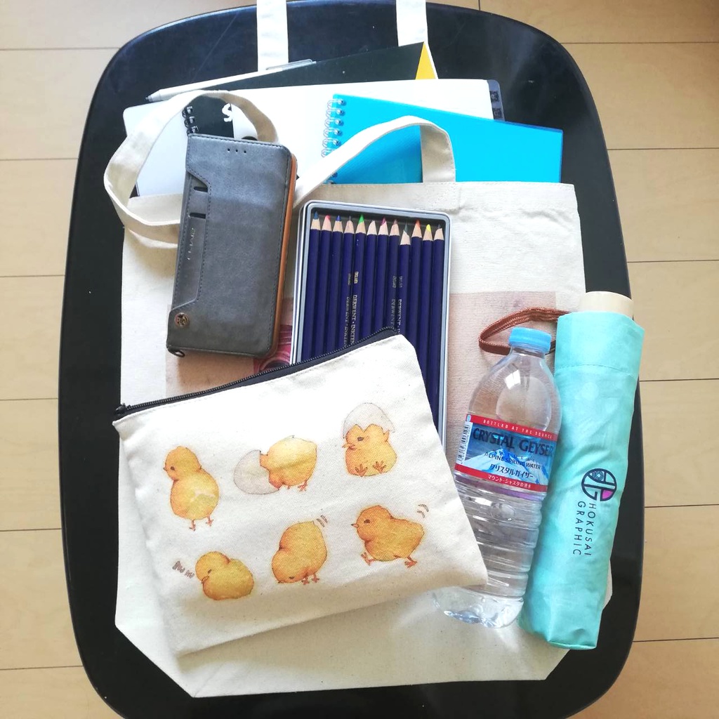 【送料無料・2サイズ】おめかしアオアシカツオドリのトートバッグ 絵本風水彩デザイン