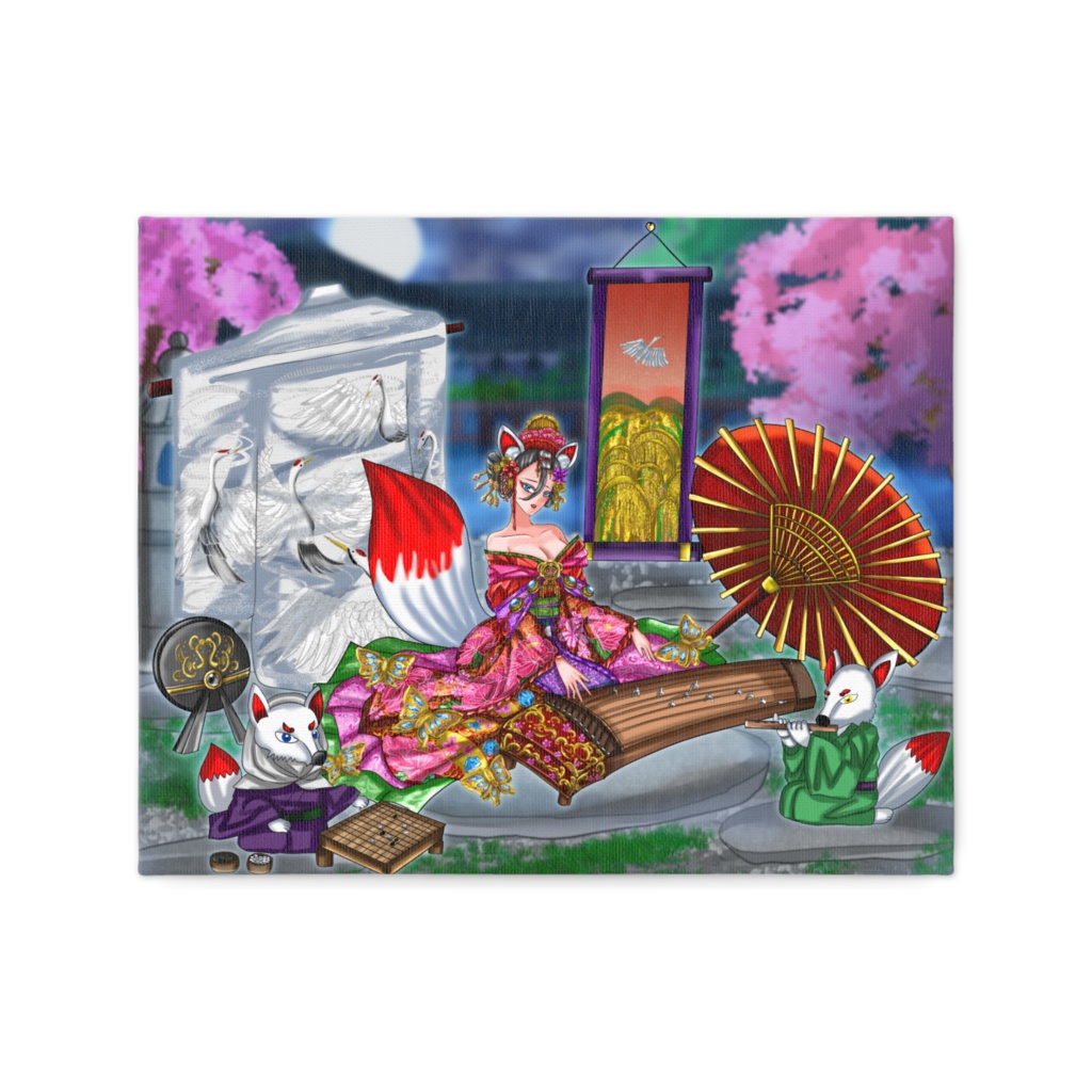 【キャンバス】風流狐の嫁入り前夜