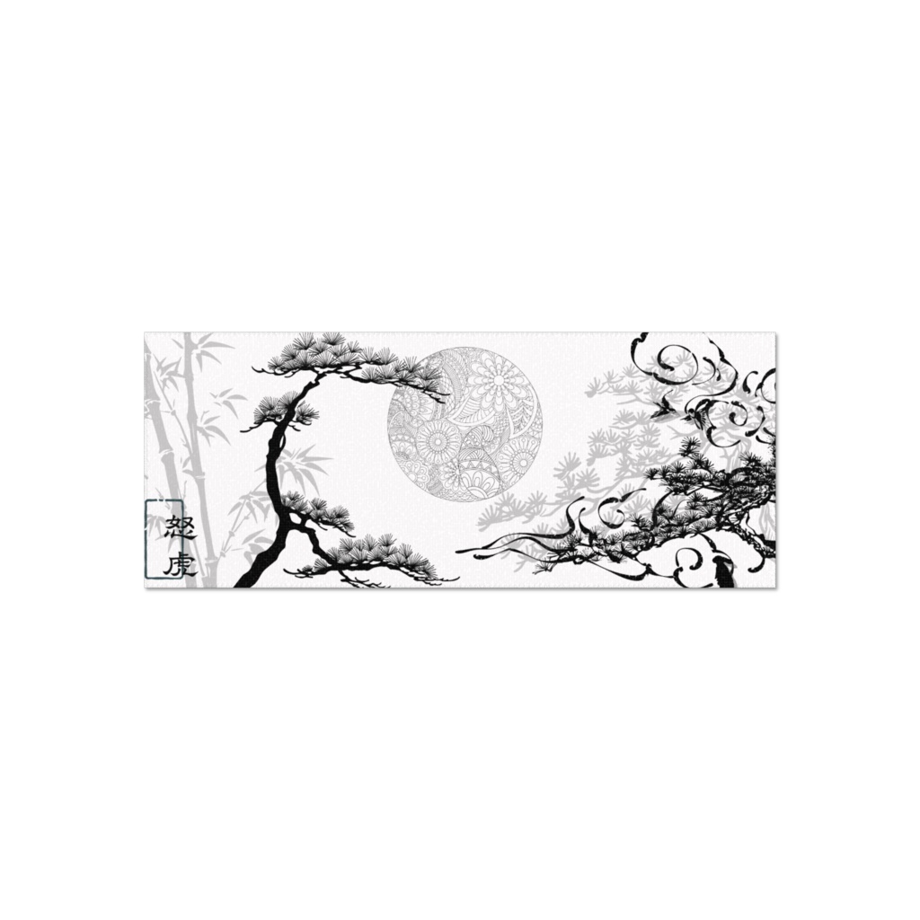 怒虎フェイスタオル 水墨