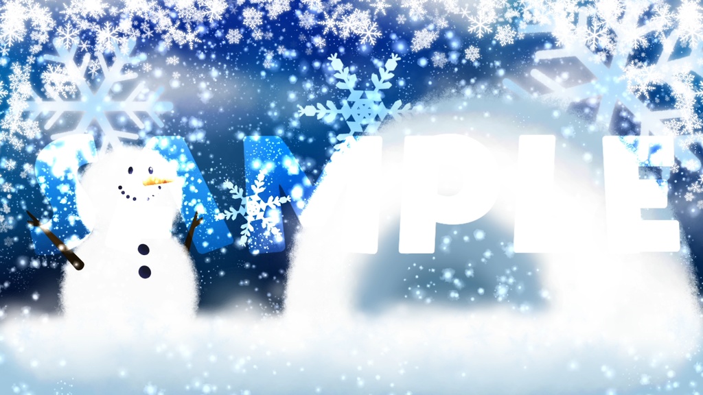 【動く背景素材】キラキラ雪景色【MP4】