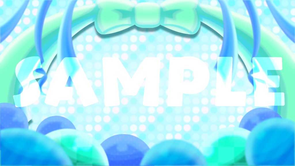 【動く背景素材】ミントリボン【MP4】