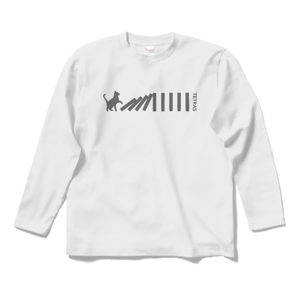 ドミノ猫 Tシャツ(長袖)
