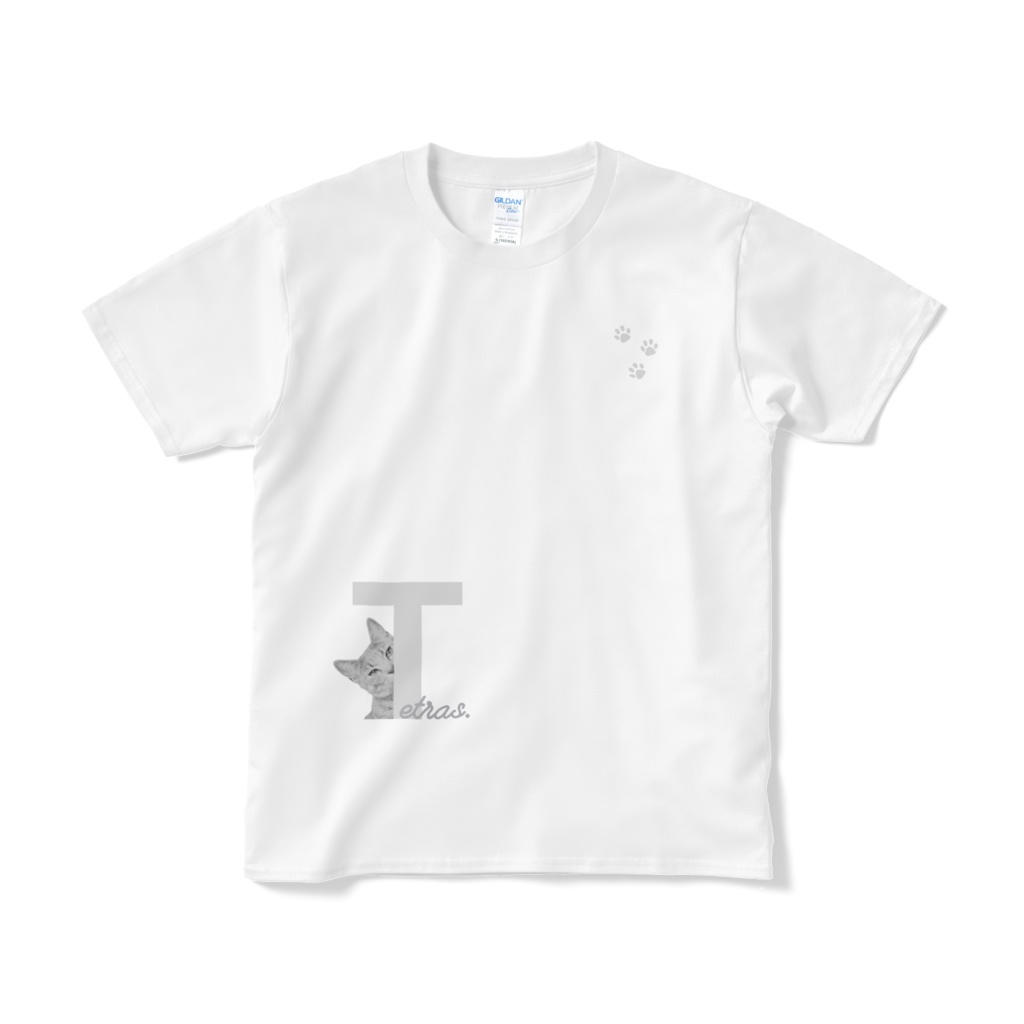 足あと猫 Tシャツ