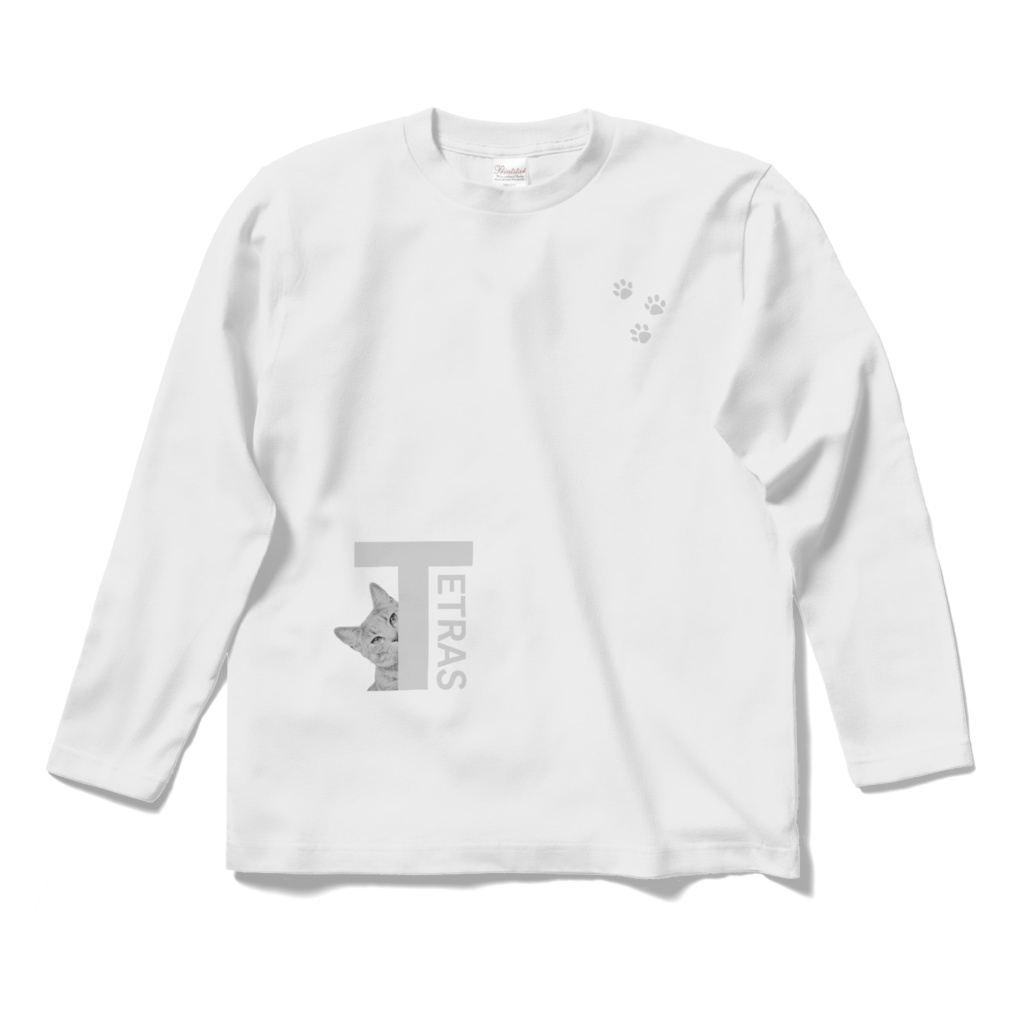 足あと猫 Tシャツ(長袖)