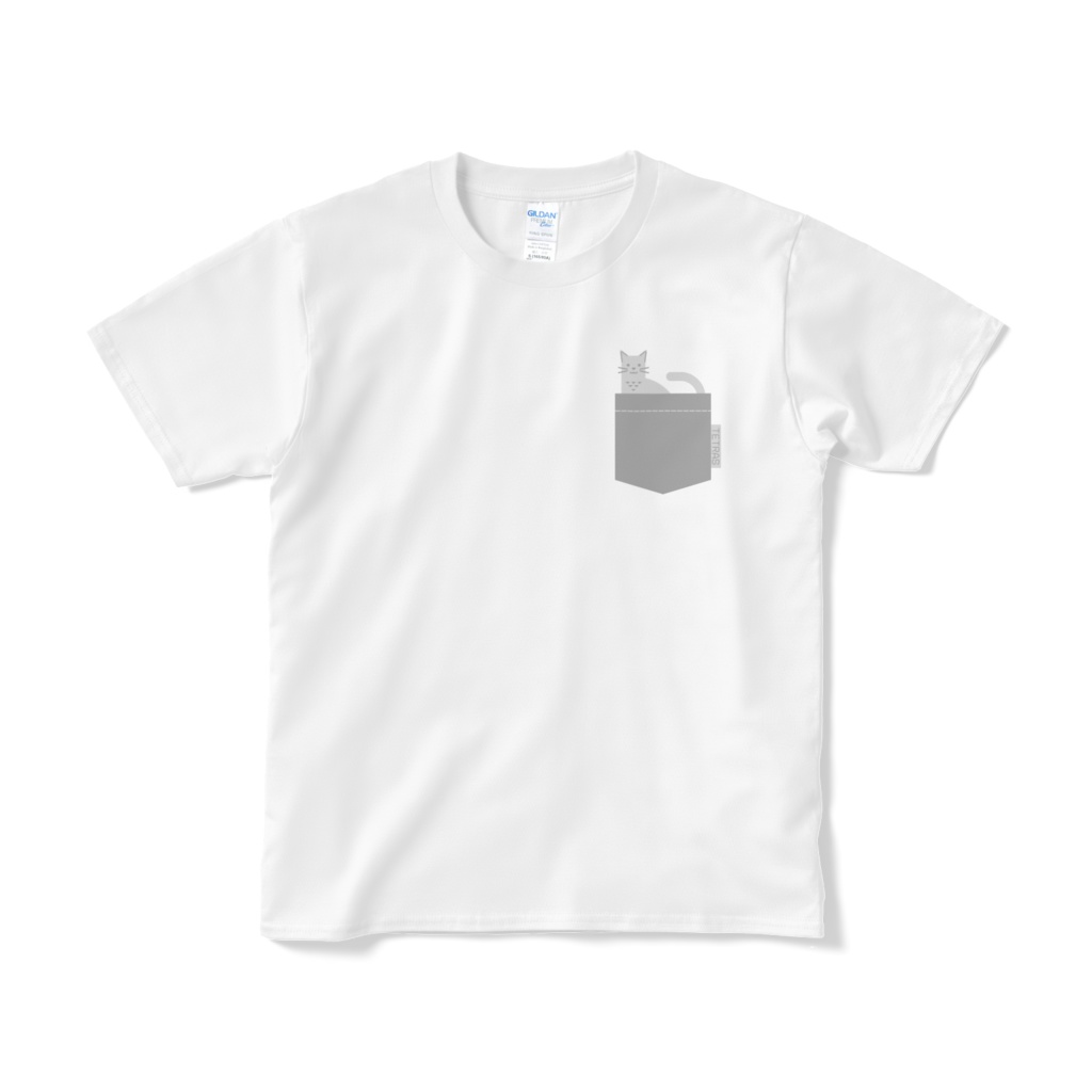 ポケット猫 Tシャツ
