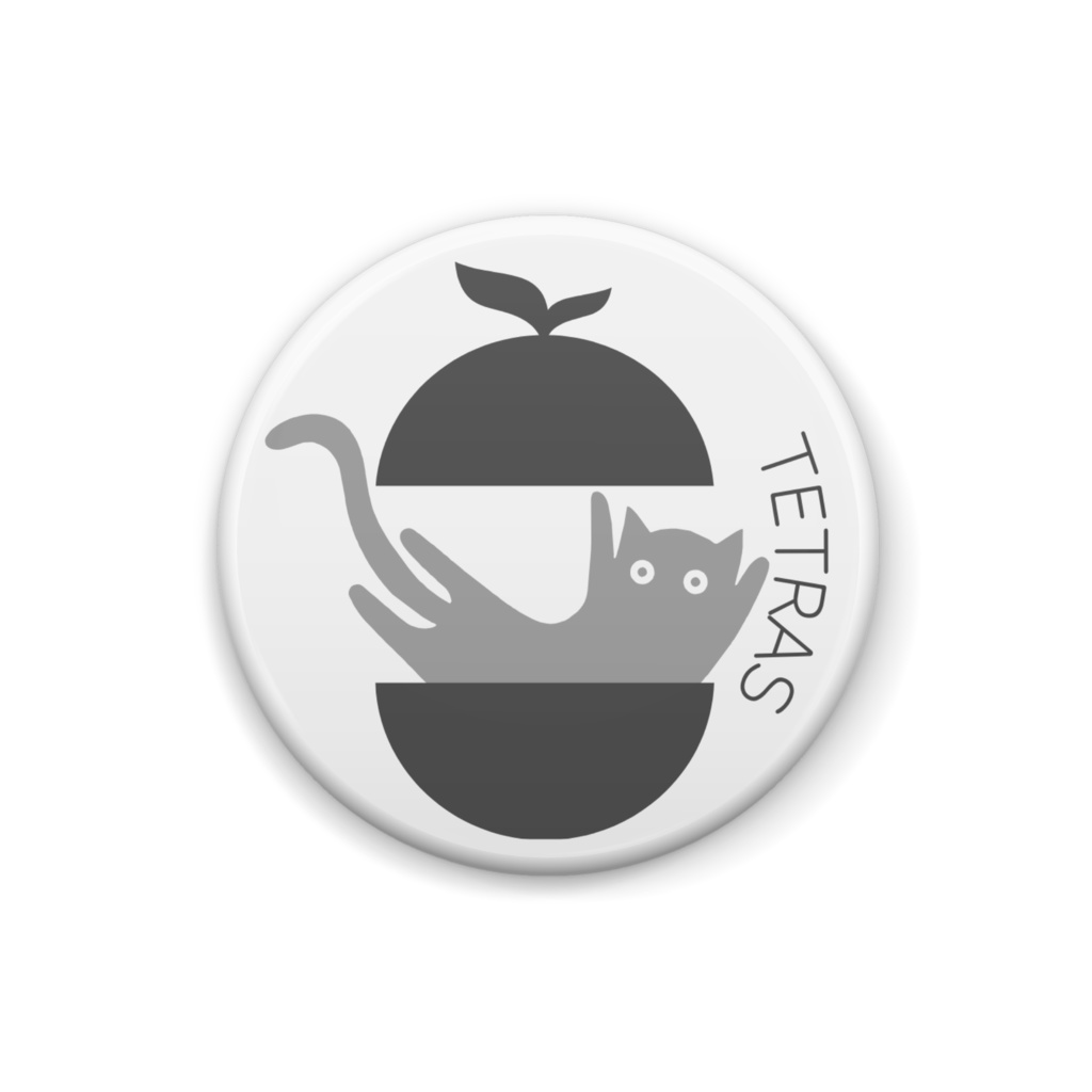 猫 缶バッジ(みかん)